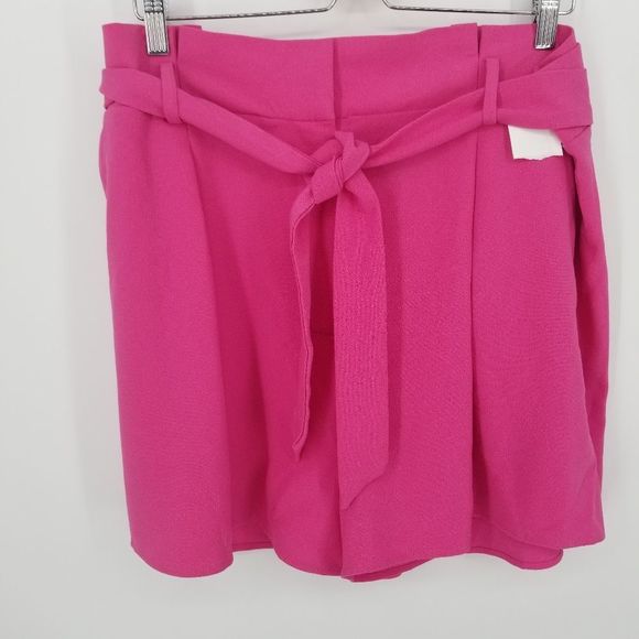free press Pants - Free Press Paper Bag Tie Waist Shorts in Hot Pink, Size XXL (NWT)